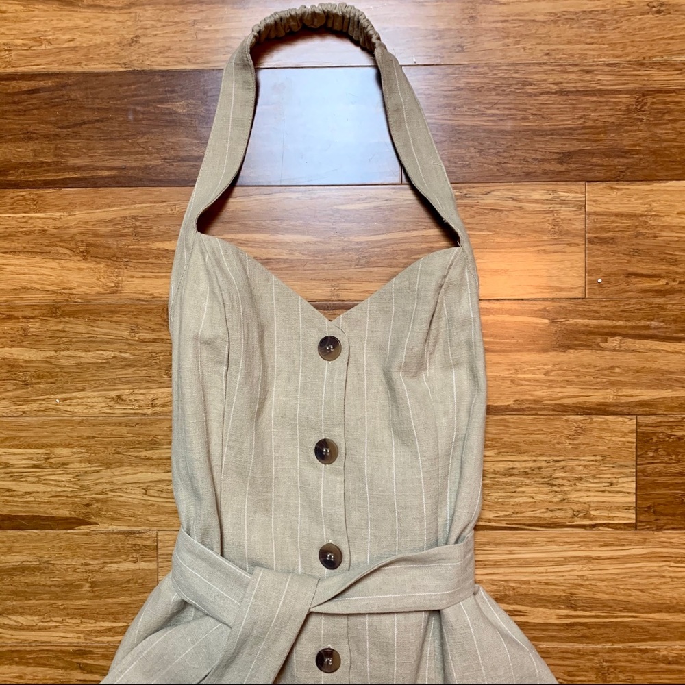 NWT Lost + Wander Sun Tan Halter Mini Dress - Picture 3 of 8